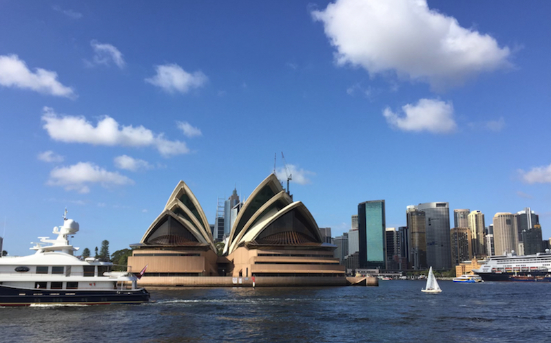 View of the Opera house in Sydney, Eastern Australia
