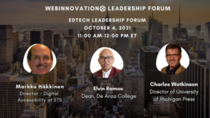 Speakers of EdTechX Leadership forum - 4 Oct. 2021